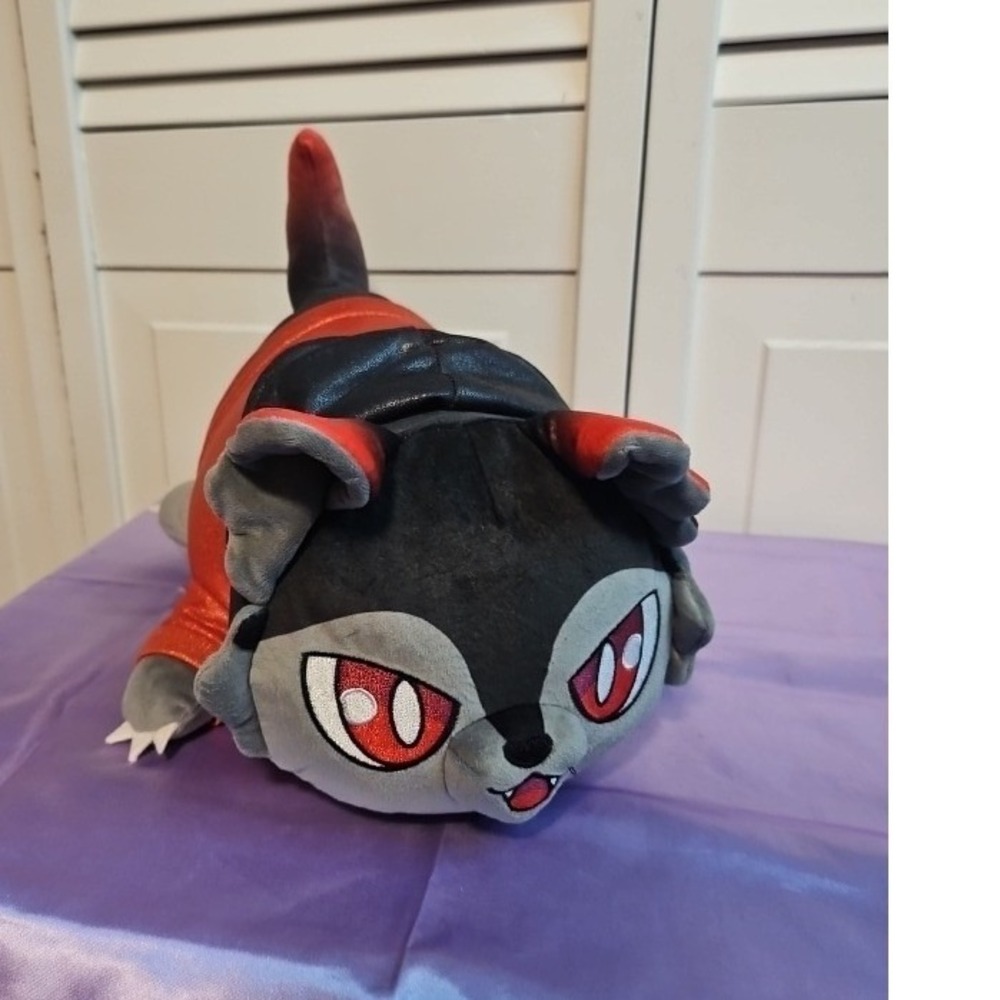 Aphmau MeeMeows Aaron Cat Plush Stuffed Animal Red‎ Hoodie Black Grey 11 inch